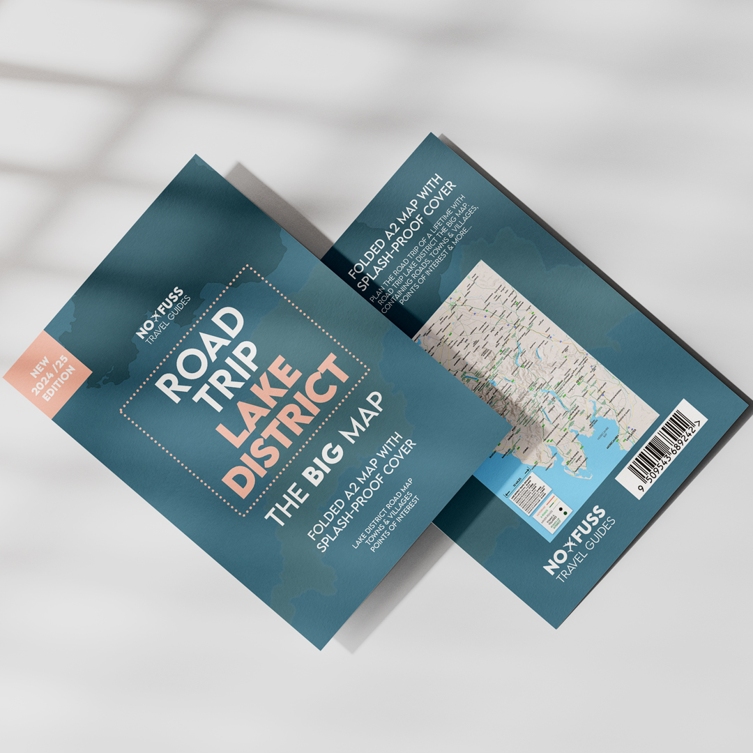 Road Trip Lake District - The Big Map - A2 Foldable Splashproof Road Map