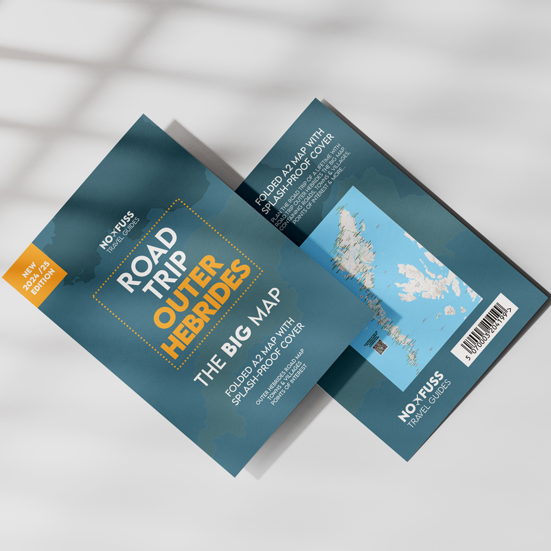 Road Trip Outer Hebrides - The Big Map - A2 Foldable Splashproof Road Map